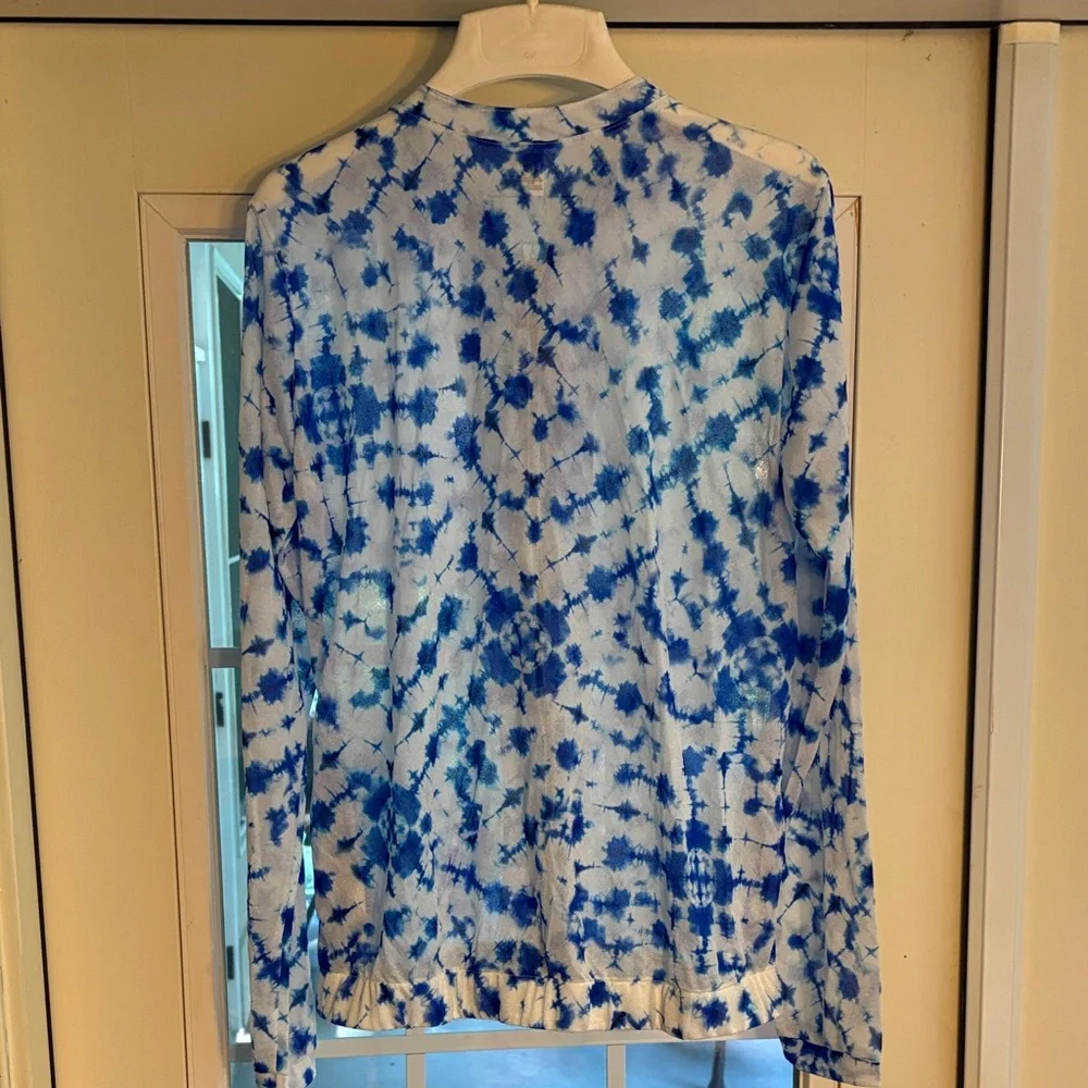 Luli Fama of Miami Beautiful Mess Gold Zipper Bomber Jacket Multicolor - Picture 6 of 7